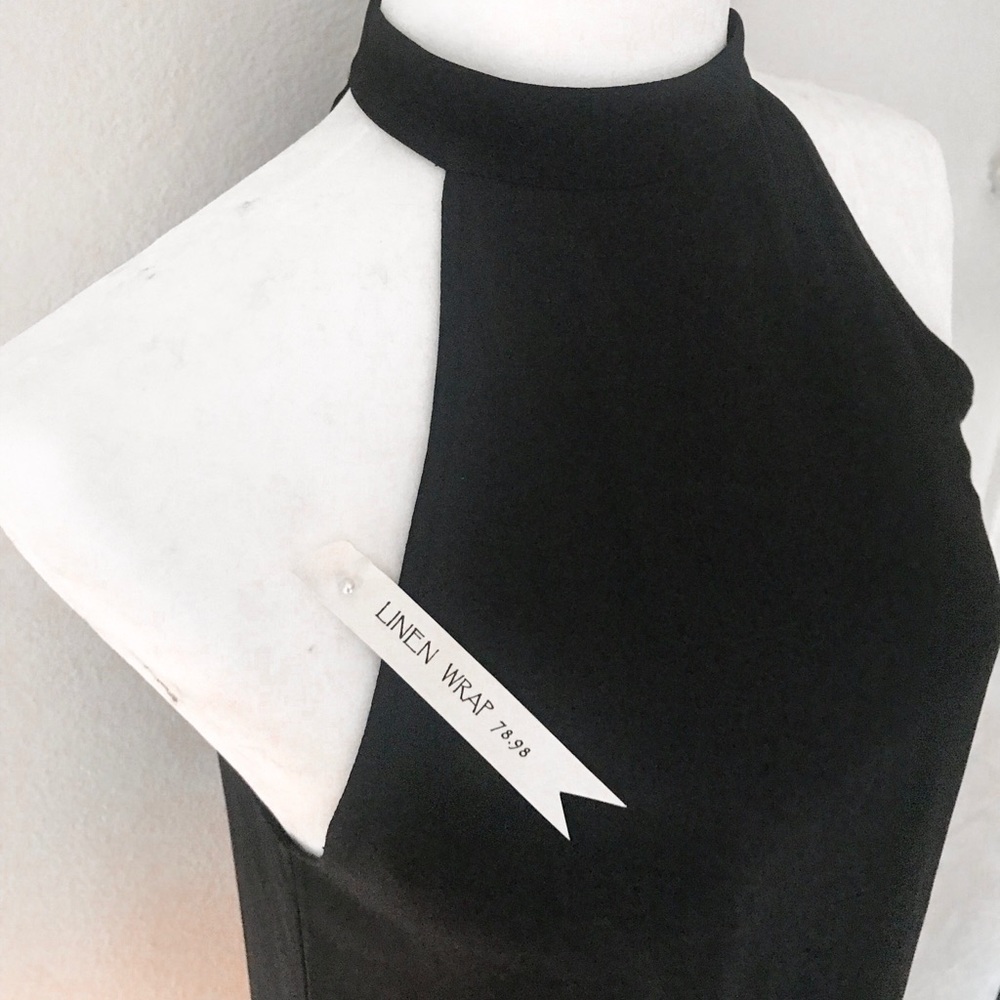 Nordstrom Halter mini black dress